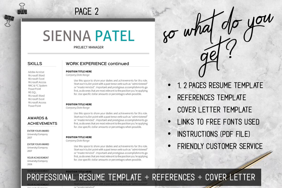 3 Page RESUME Template, a Resume Template by LevelUpResume (Photo 3 of 5)