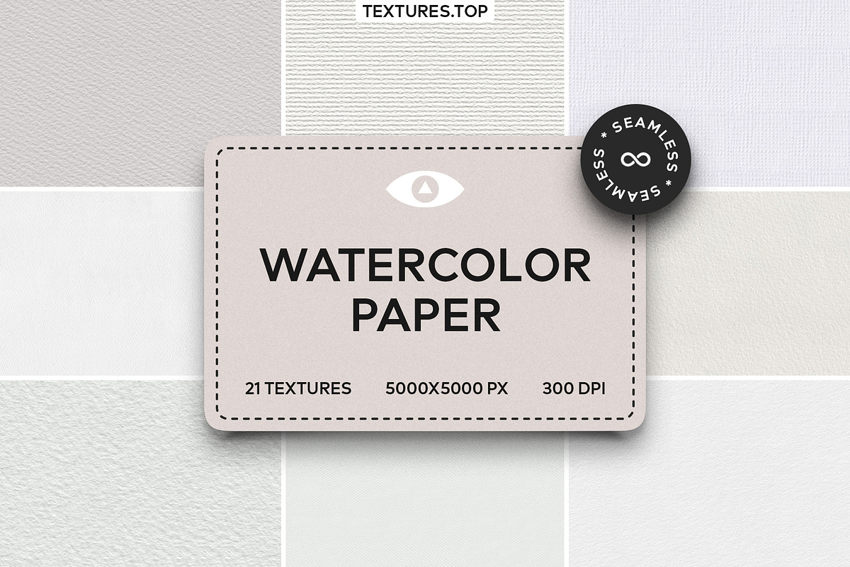 21 Seamless Watercolor Paper Pack, a Texture Graphic by Top Textures (Photo 1 of 10)