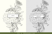 Botanical Floral Line Art Collection, a Decorative Illustration by AW Studios (Thumbnail 9 of 9)