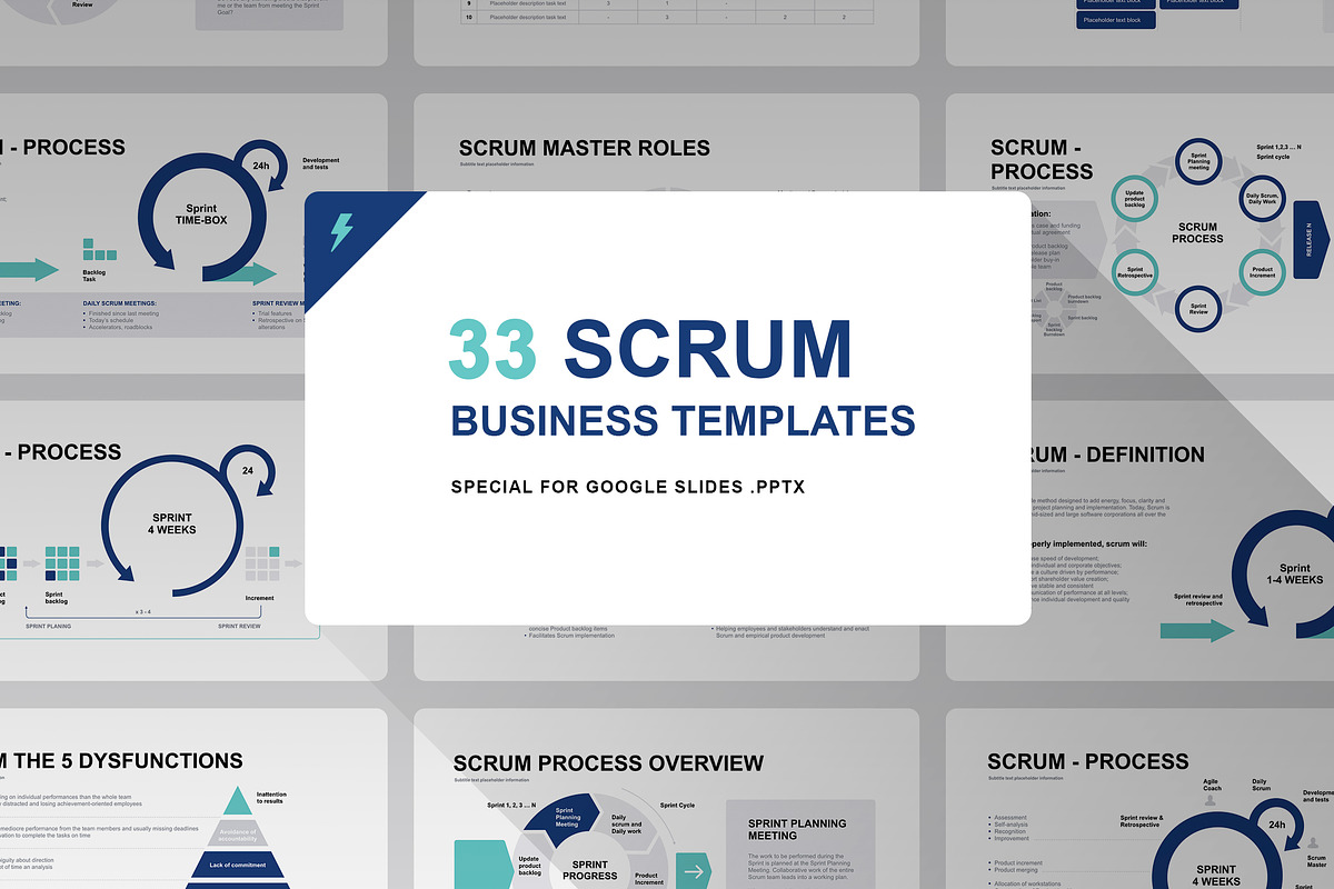 Scrum Model Google Slides template, a Presentation Template by HiSlide.io
