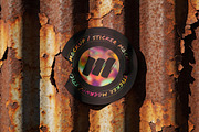 Sticker Mockup Set, an Advertising Mockup by ForgeDesign (Thumbnail 4 of 6)