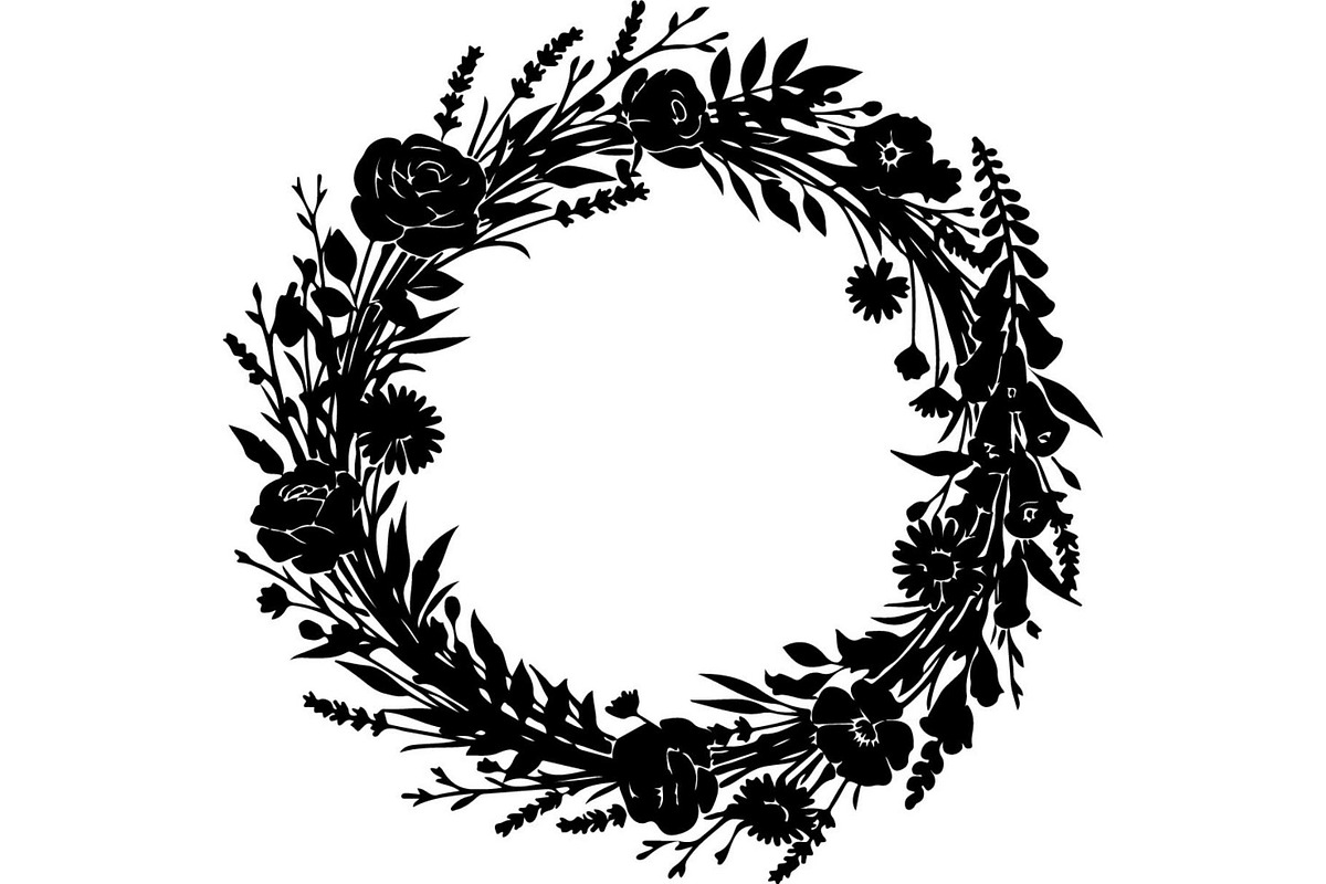 Botanical Laurel Wreath Silhouette, an Object Graphic by Creativeshirt (Photo 11 of 17)