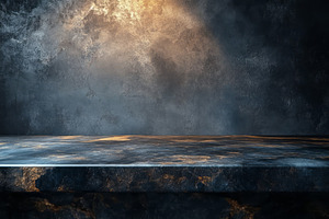 A beautifully textured stone surface illuminated by a warm, soft light, creatin, a Background Photo by ImageMir
