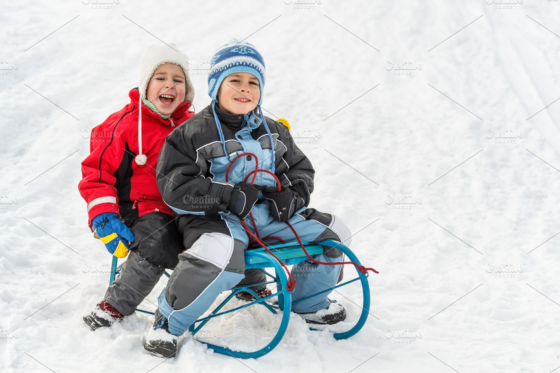 Kids sliding