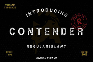 VT Contender - Vintage Display Font