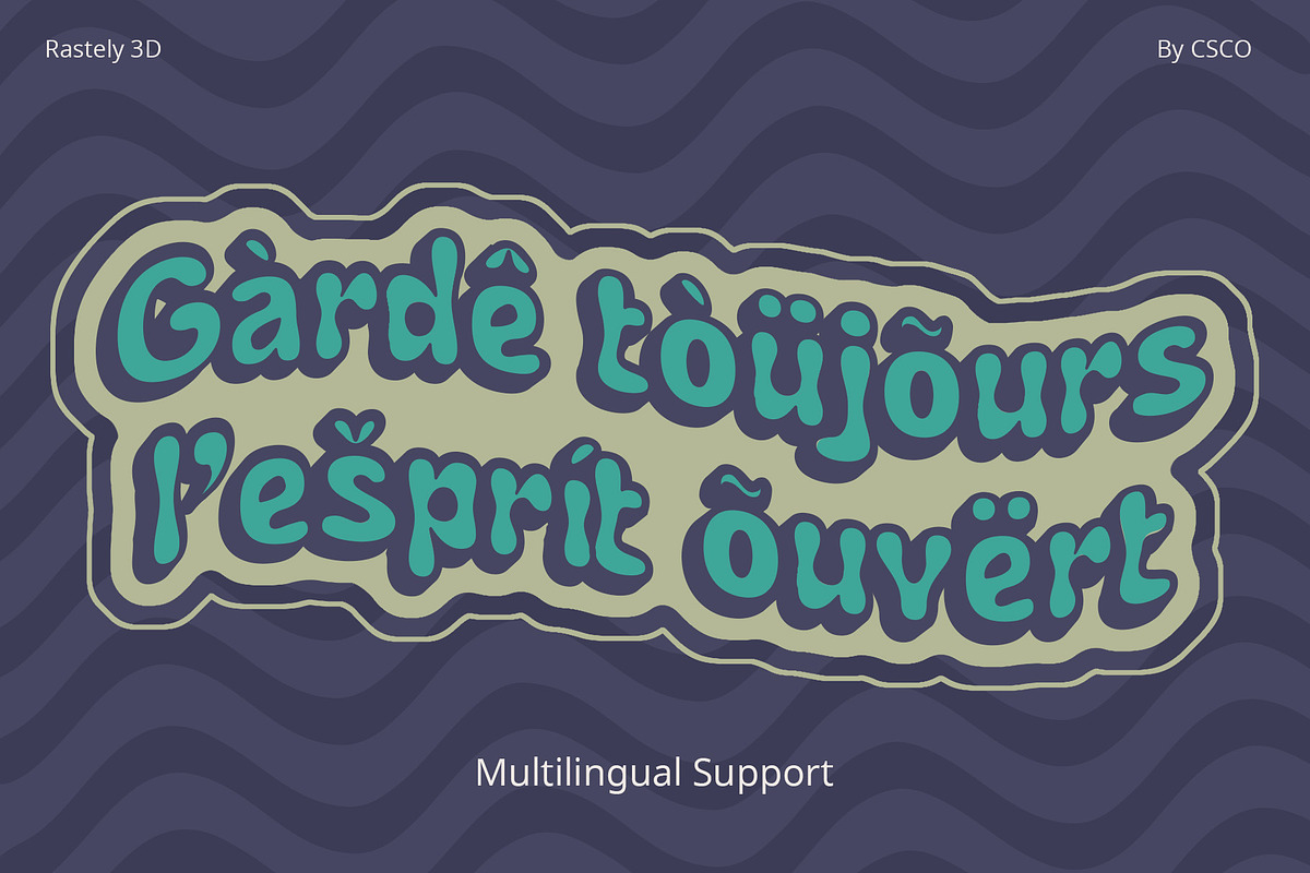 Rastely 3D, a Handwritten Font by Craft Supply Co. (Photo 3 of 8)