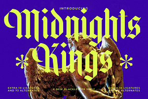 Midnights Kings Blackletter Serif, a Blackletter Font by timelesstype.co