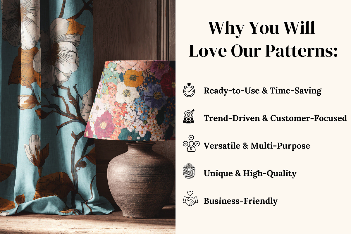 Vintage Floral Seamless Patterns, a Pattern Graphic by Ninterints (Photo 4 of 20)