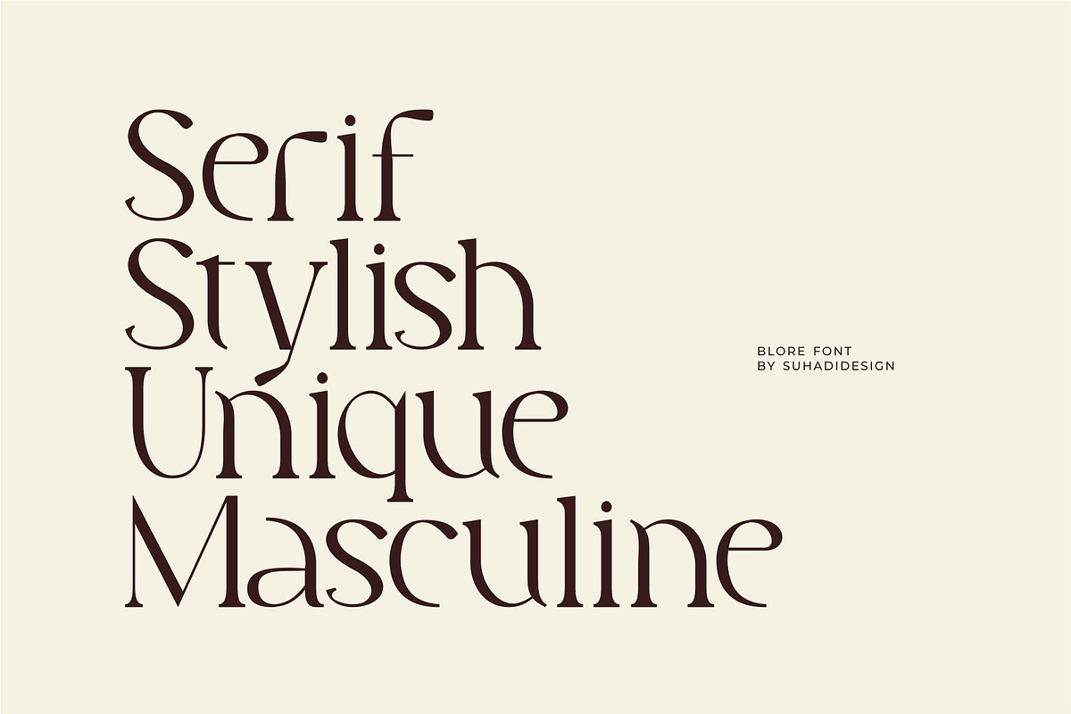 Blore - Elegant Serif Font, a Serif Font by suhadidesign (Photo 4 of 12)