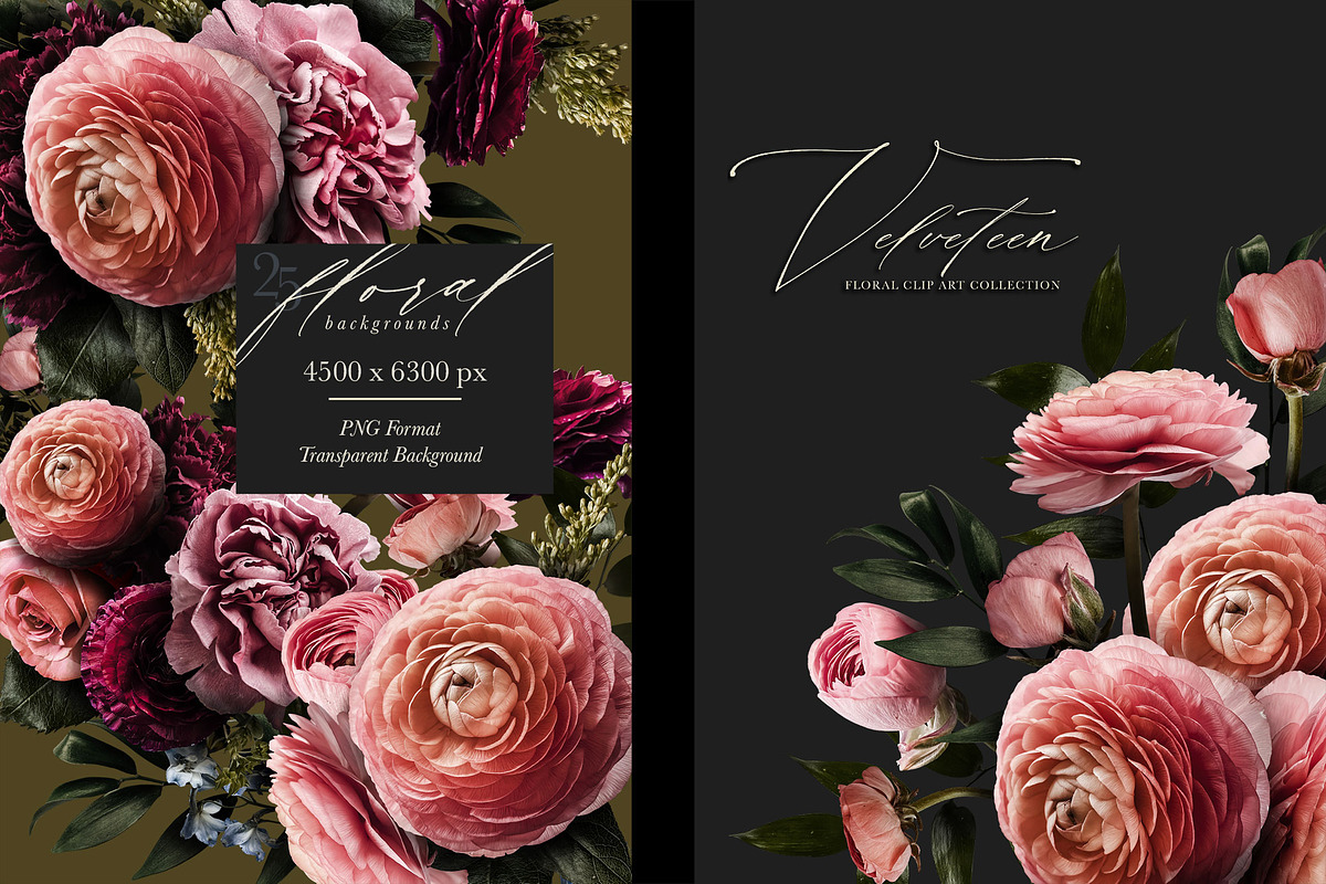 Velveteen Floral Clip Art Collection, an Object Graphic by Eclectic Anthology (Photo 4 of 19)