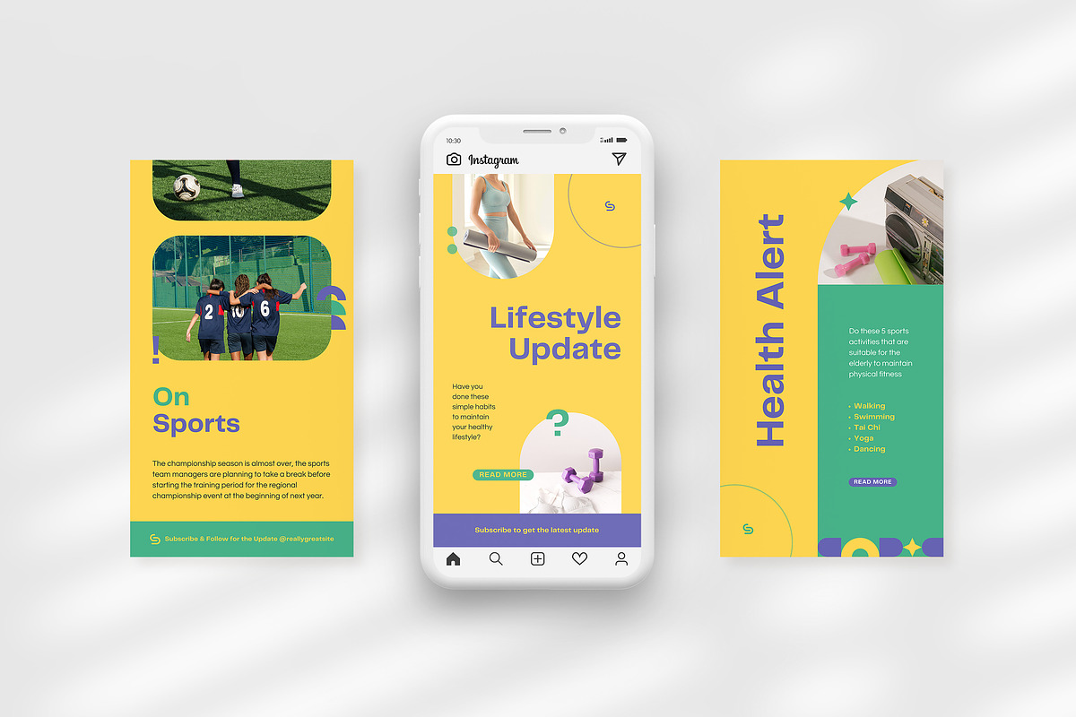 Modern Geometric Newsroom Instagram, a Social Media Template by peterdraw (Photo 7 of 8)
