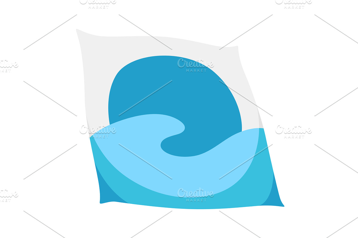 A blue soap bar is placed in a, an Object Illustration by the8monkey