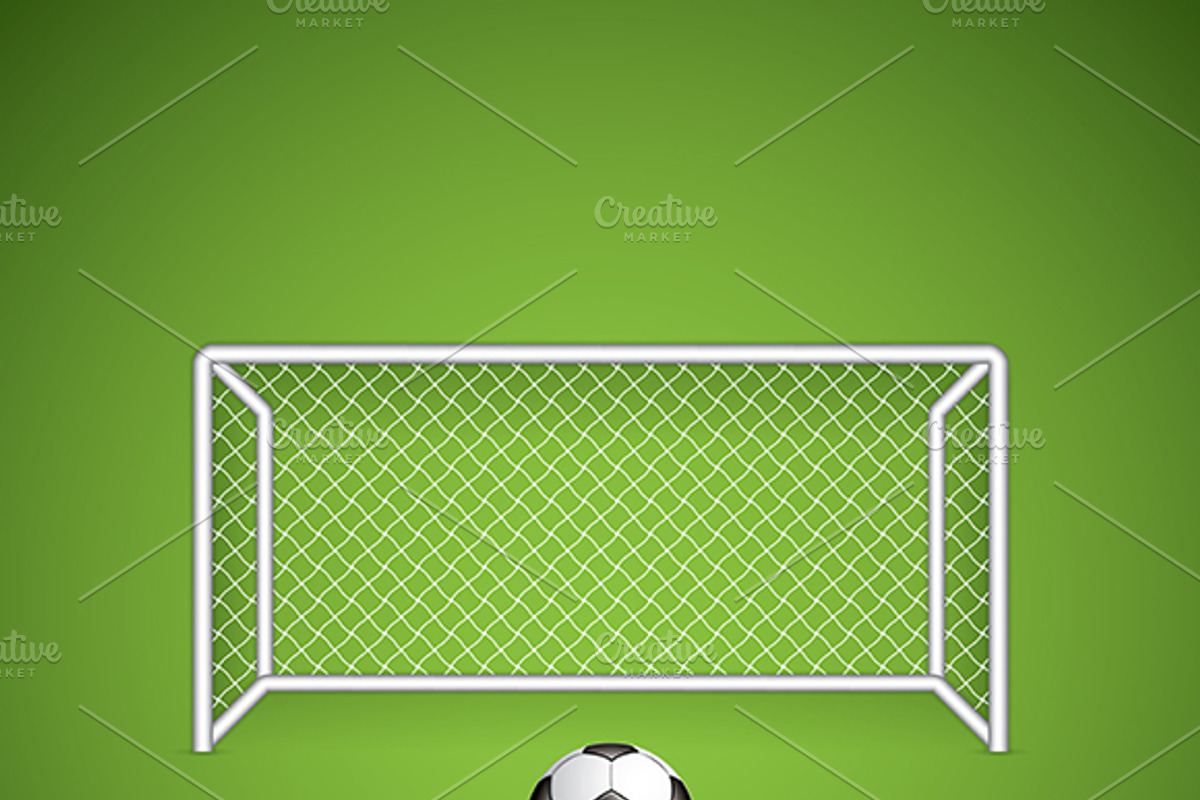 Soccer goal and ball, an Object Illustration by gigello