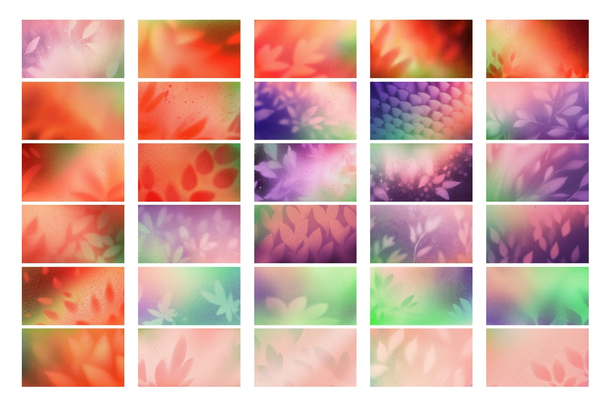Natural Floral Gradient Backgrounds, a Background Graphic by Nocturnal Wolf (Photo 13 of 14)