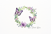 Purple and Green Wildflower Wreath, an Object Illustration by New-School-Wave (Thumbnail 4 of 5)