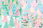 Preppy Pastel Christmas Tree Pattern, a Pattern Graphic by Paper & Pattern Studio (Thumbnail 5 of 8)