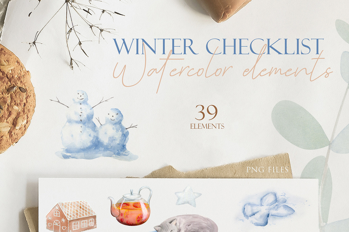 Watercolor Bundle Four Seasons., a Seasonal Illustration by NataliArkushArt (Photo 22 of 65)