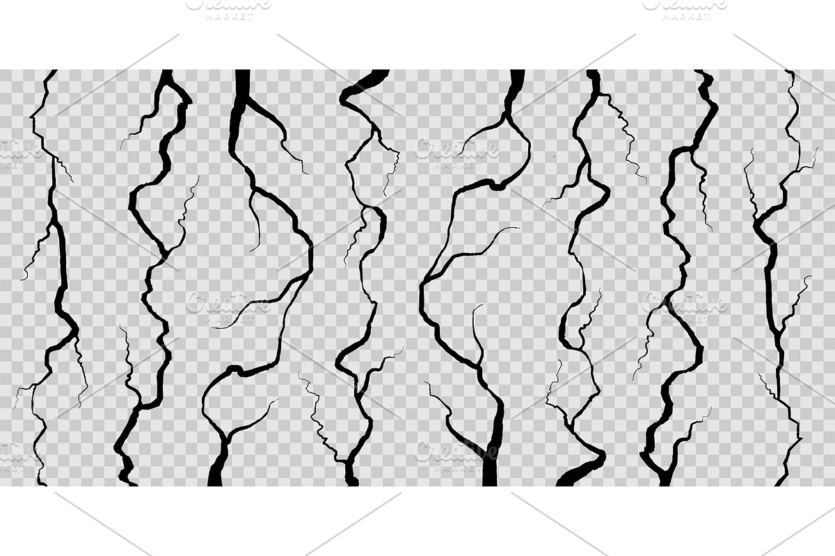 Wall cracks, fracture, rift., a Texture Illustration by HAPPY VECTOR