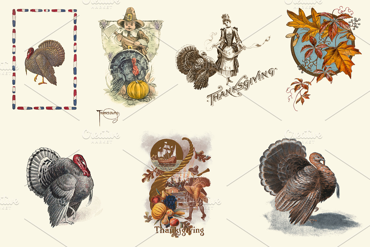 Vintage Holiday Graphics, an Illustration by Blue Line Design (Photo 6 of 15)