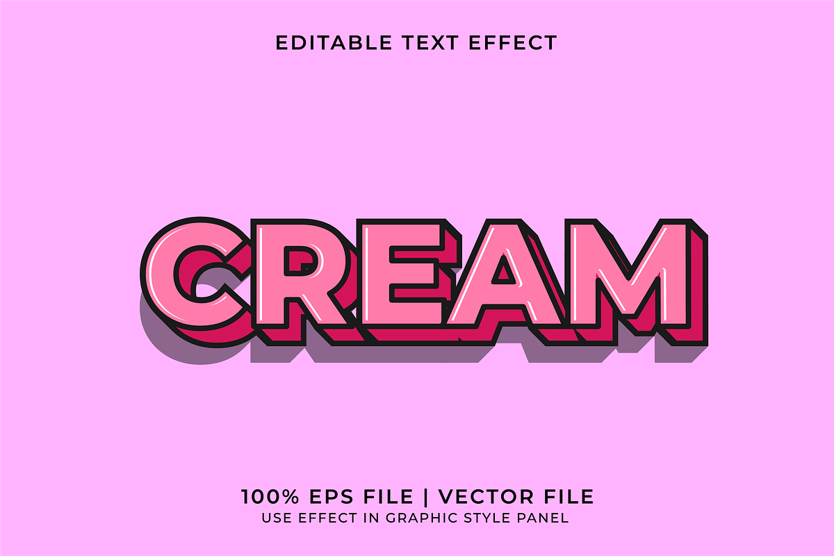 Cute Cream Text Effects Bundle, a Layer Style Add-On by WM48 Shop (Photo 10 of 10)