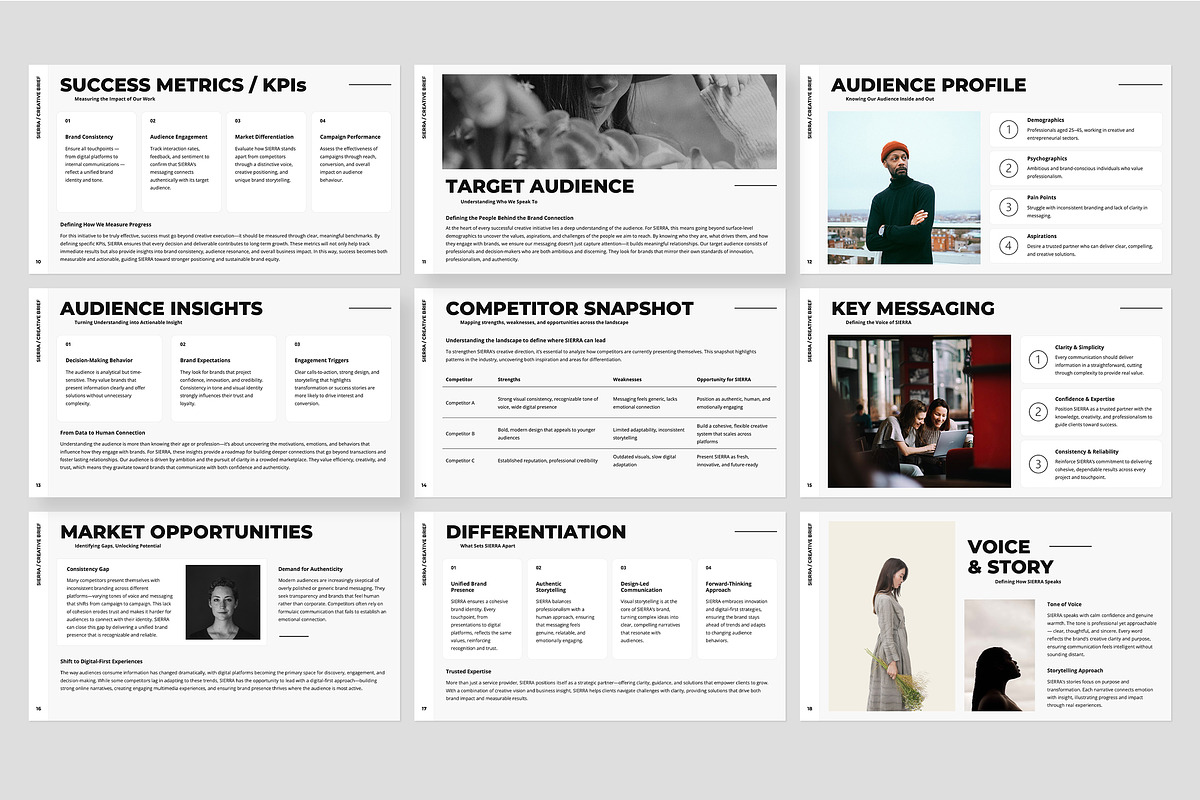 SIERRA Creative Brief PowerPoint Template preview 6