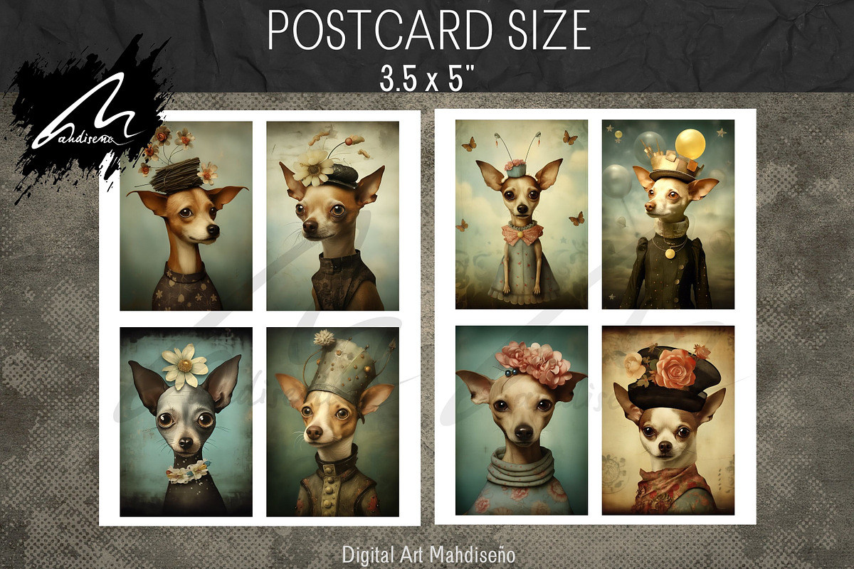 Printable Surreal Cute Dog, an Animal Illustration by Digital Art Mahdiseño (Photo 8 of 9)