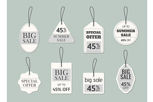 White retail price tag set with, an Object Illustration by art PVP - market