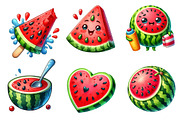 Summer Juicy Watermelon Clipart, an Illustration by Dream Creation (Thumbnail 5 of 6)
