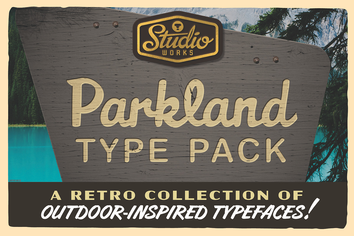 Parkland Type Pack | Retro Outdoors!, a Script Font by StudioWorks (Photo 1 of 11)