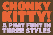 Chonky Kitty! - A Phat Font, a Sans Serif Font by Komet & Flicker (Thumbnail 1 of 15)