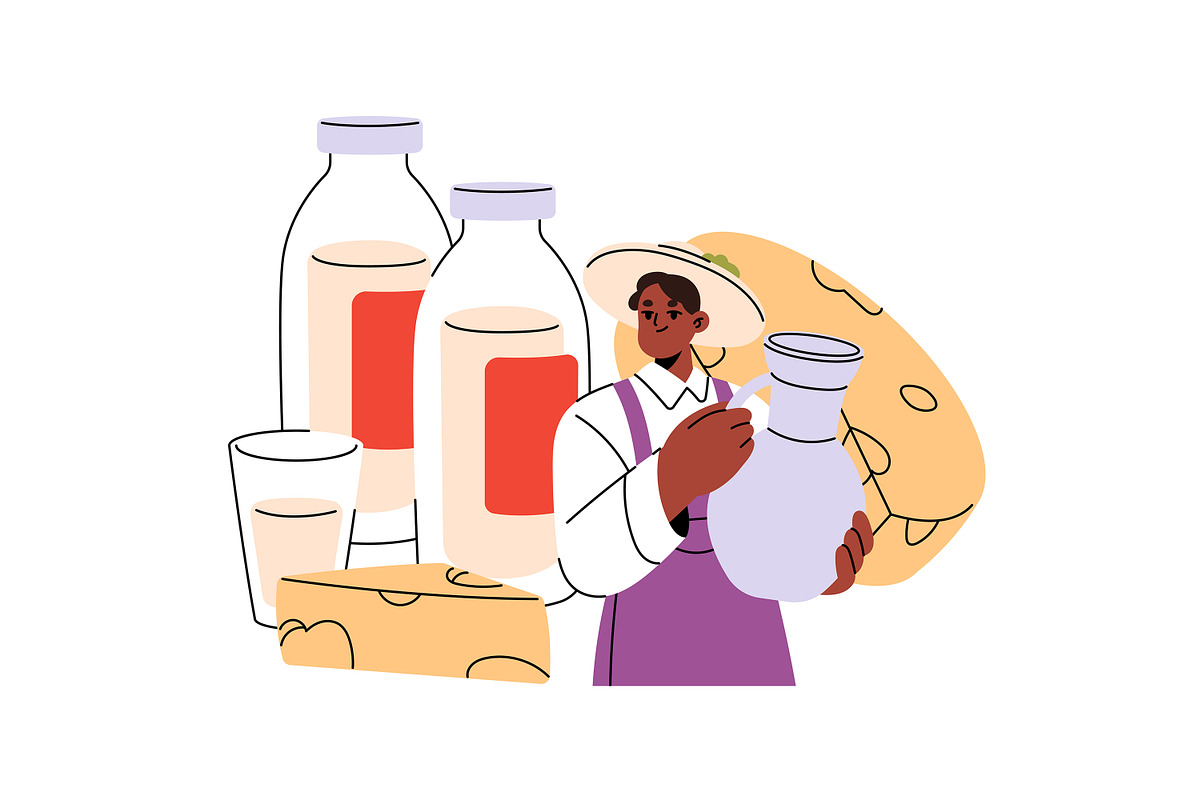 Farmers sell on local market concept, a Food Illustration by PaperTrident (Photo 7 of 7)