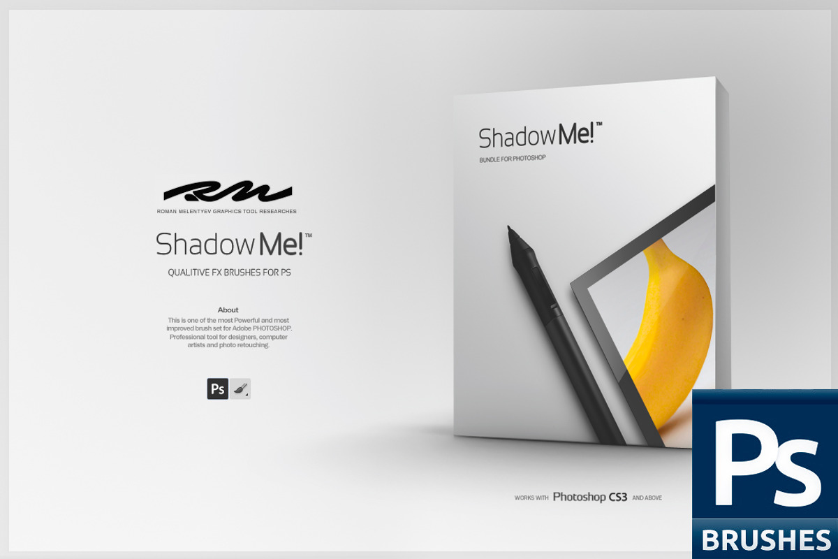 RM Shadow Me! (PS brushes), a Brush Add-On by R M (Photo 1 of 9)