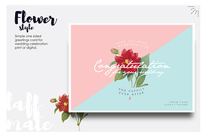 Modern greeting card for wedding