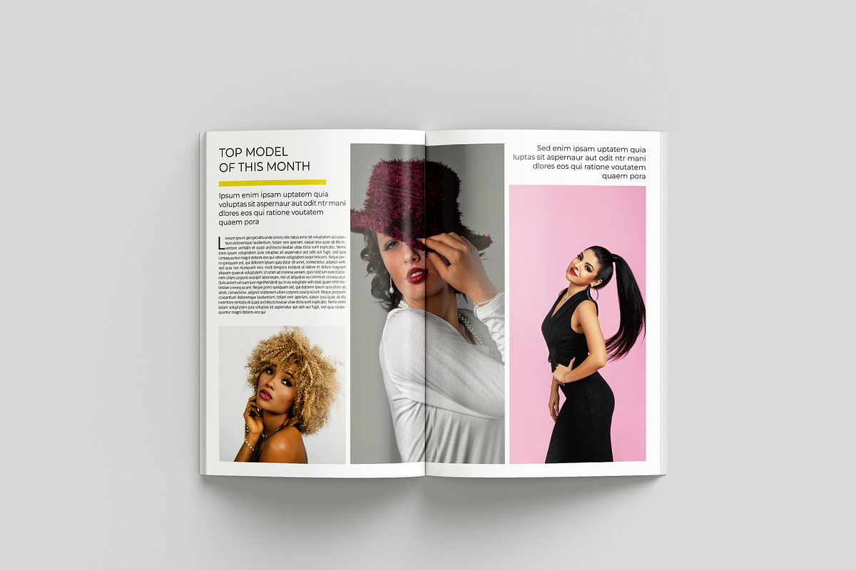 Minimal Fashion Magazine Template, a Magazine Template by retrographix (Photo 11 of 17)