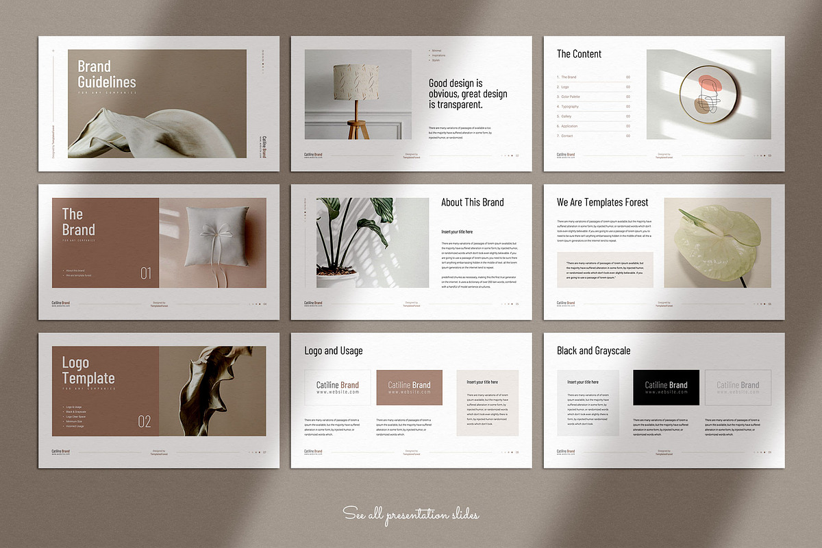 Brand Guidelines Template, a Presentation Template by TemplatesForest (Photo 2 of 6)