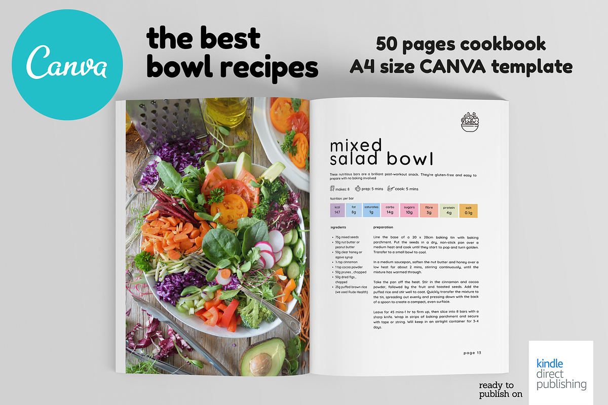 A4 Canva Recipes Cookbook Template, a Magazine Template by DeLaGranSiete (Photo 7 of 11)