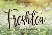 Freshtea | Script Font, a Script Font by Scratchones (Thumbnail 1 of 8)