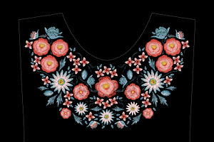 Embroidery Design With Flowers