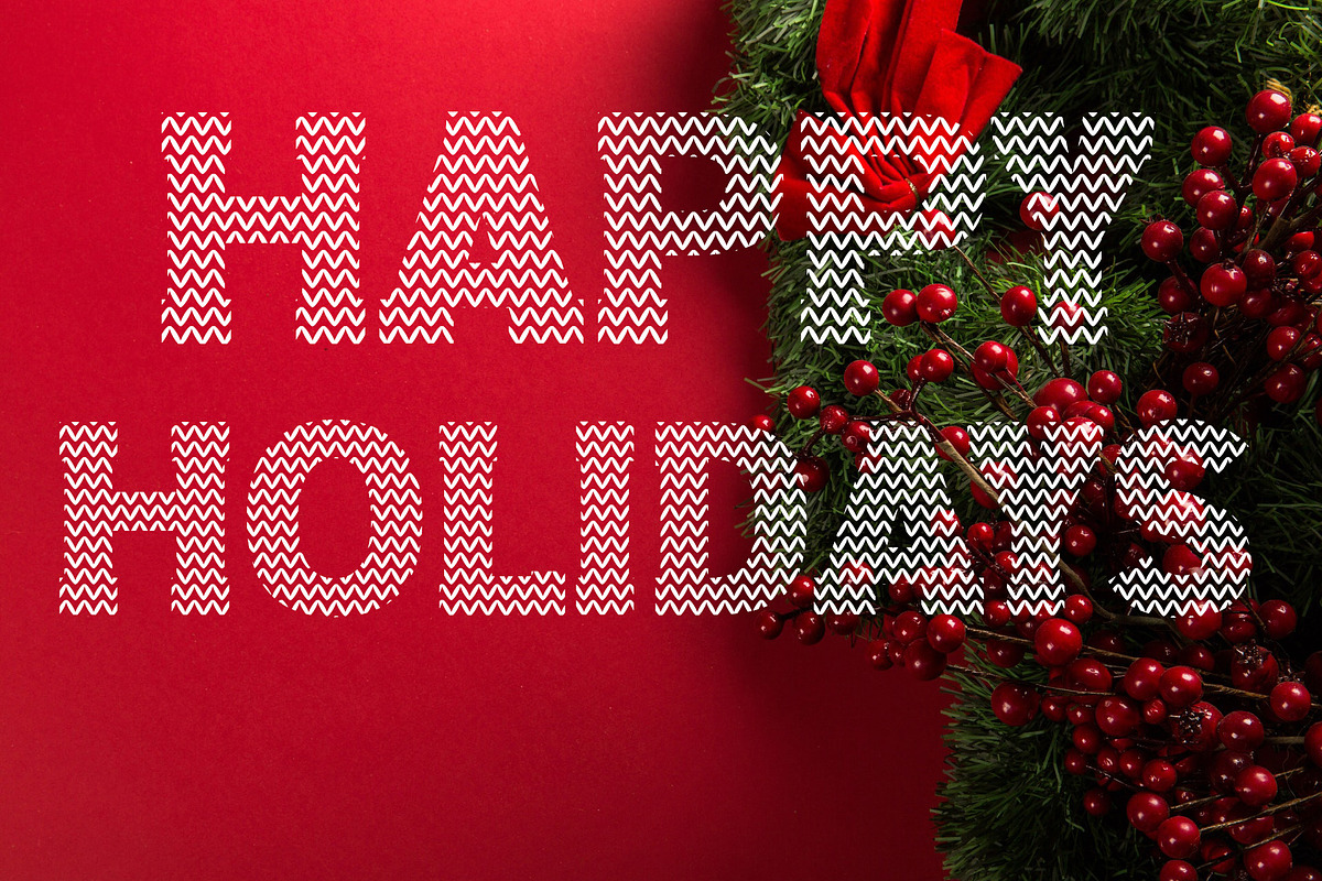 Santa Ugly Sweater - Christmas Font, a Font by vladocar (Photo 4 of 9)