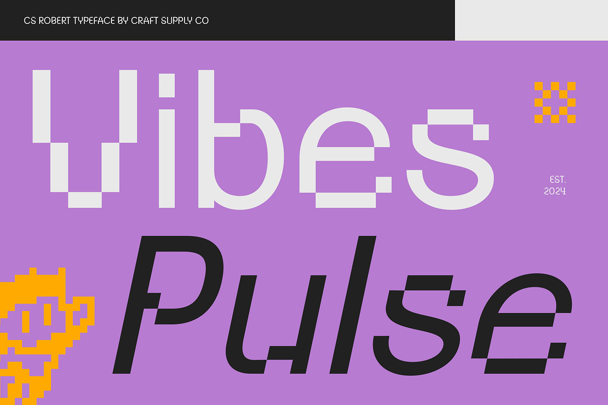 CS Robert – Pixel Font, a Sans Serif Font by Craft Supply Co. (Photo 2 of 8)