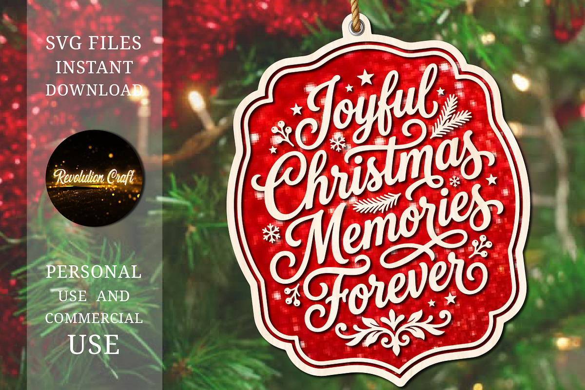 Christmas Memories Forever Ornament, an Object Graphic by OK Design (Photo 1 of 3)