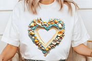 Whimsical Retro Beach Heart Clipart, an Illustration by designcity5 (Thumbnail 4 of 5)