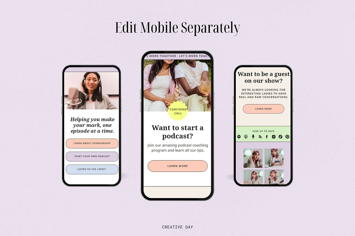 Podcast Coach Squarespace Template, a Squarespace Template by Creative Day (Photo 4 of 5)