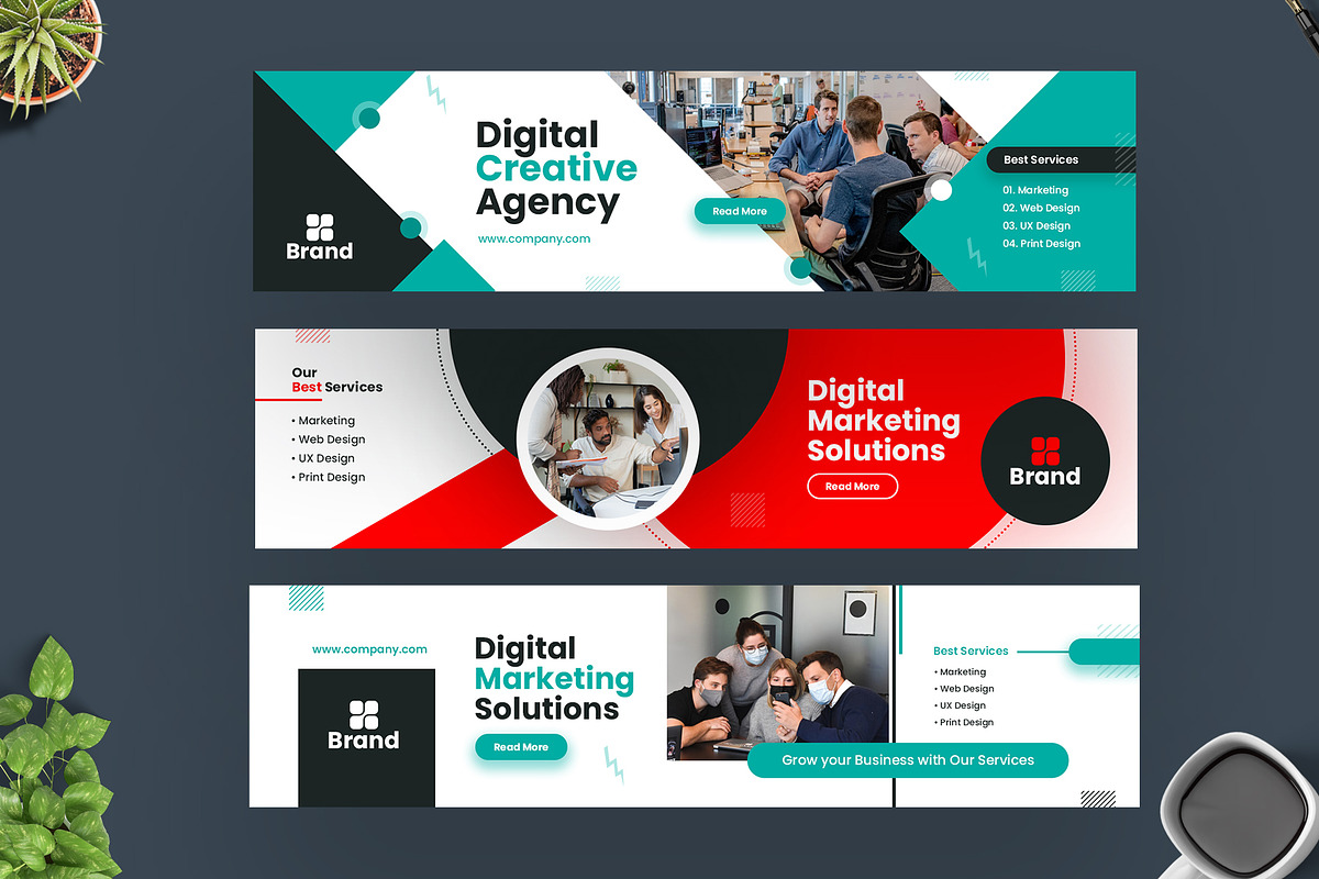 Digital Marketing LinkedIn Banner, a Social Media Template by Pixelpick (Photo 3 of 4)