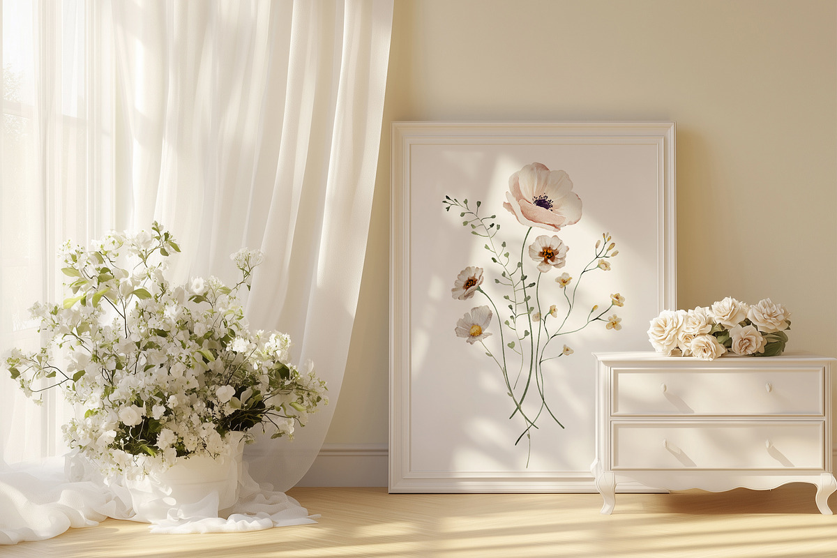 Summer Flowers Watercolor Set, a Decorative Illustration by Watercolor_Ma (Photo 2 of 7)