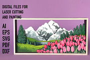 Mountains and forest scene, an Object Graphic by HelloWood (Thumbnail 1 of 4)