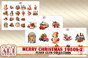 Merry Christmas Fussy-2 Cuts, a Seasonal Illustration by CraftArtStory (Thumbnail 4 of 6)