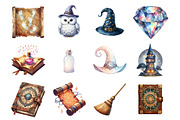 Wizard School Clipart, an Illustration by Design Market (Thumbnail 3 of 3)
