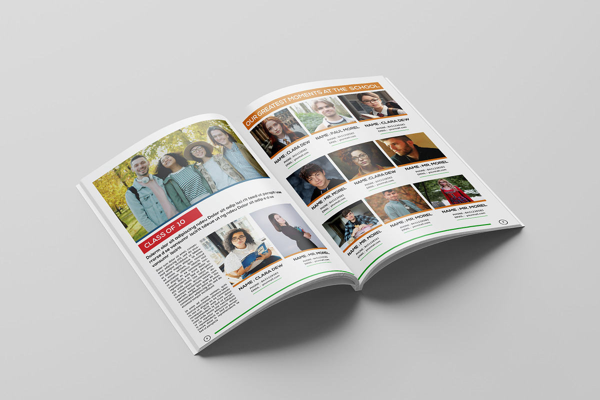 School Yearbook Template, a Brochure Template by Template Shop (Photo 4 of 10)
