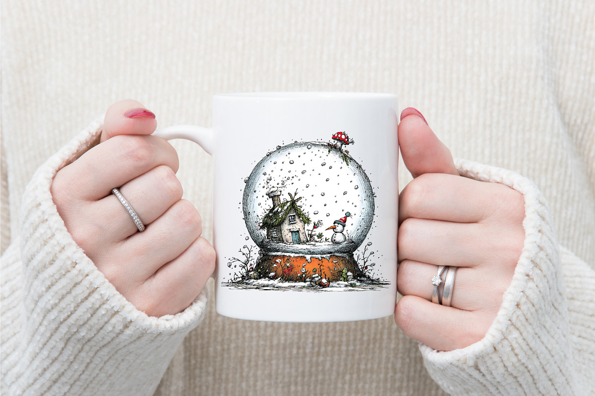 Whimsical Christmas Clipart, an Illustration by designcity5 (Photo 5 of 5)